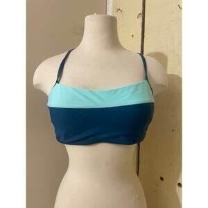 Prana Womens Bikini Top XL Swim Blue Outdoors Summer Swimwear